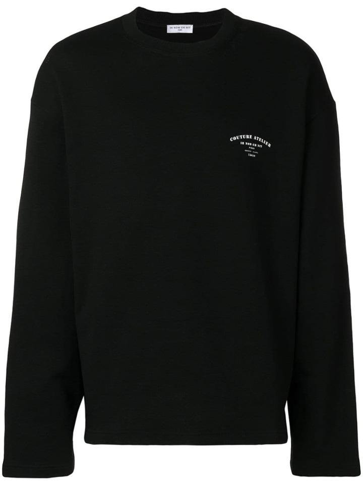 Ih Nom Uh Nit Logo Print Sweatshirtc - Black