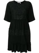 See By Chloé Lace Embellished Short-sleeved Dress - Black
