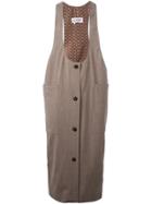 Jean Paul Gaultier Vintage Midi Pinafore Dress - Nude & Neutrals