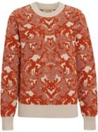 Burberry Damask Wool Silk Jacquard Sweater - Pink