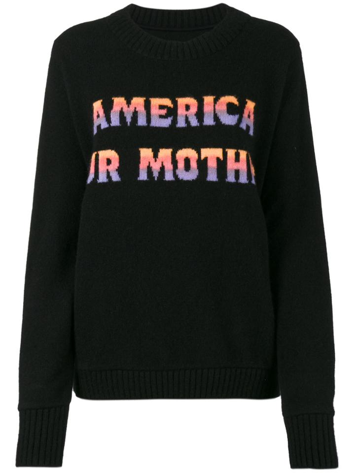 The Elder Statesman America Our Mother Jumper - Black