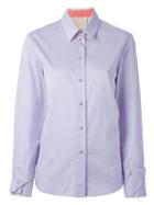 Roksanda Folded Cuff Shirt, Women's, Size: 10, Pink/purple, Cotton