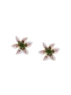 Dolce & Gabbana Lily Embellishment Clip-on Earrings - White