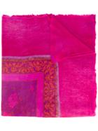 Printed Scarf - Women - Silk/cashmere - One Size, Pink/purple, Silk/cashmere, Avant Toi