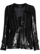 Yigal Azrouel Liquid Velvet Blazer - Black