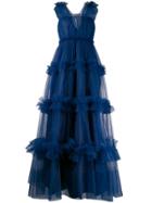 Dice Kayek Tulle Full Evening Dress - Blue
