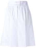 Etro Plain Skirt, Women's, Size: 44, White, Cotton/spandex/elastane