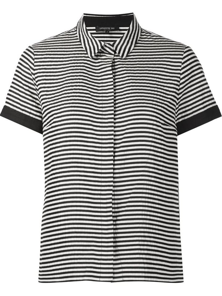 Lafayette 148 Striped Shortsleeved Shirt