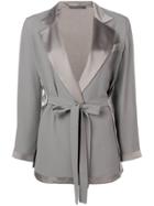 Alberta Ferretti Belted Tailored Jacket - Grey