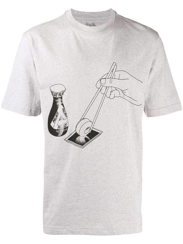 Palace Chopsticks Print T-shirt - Grey