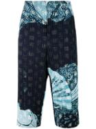 Homme Plissé Issey Miyake Pleated Shorts, Men's, Size: 3, Blue, Polyester
