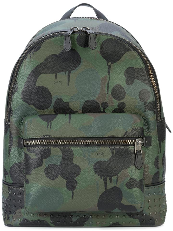 Coach Wild Beast Print League Backpack - Green