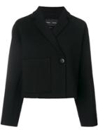 Proenza Schouler Knitted Detail Cropped Jacket - Black