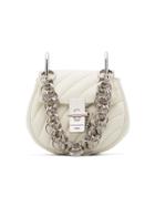 Chloé White Mini Drew Bijou Quilted Leather Bag - Nude & Neutrals