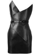 Saint Laurent Belted Mini Dress - Black