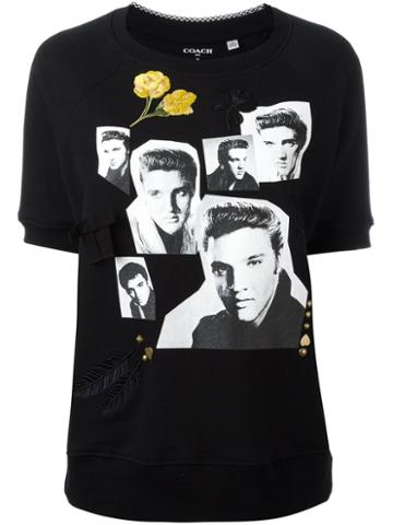 Coach Elvis Presley T-shirt, Women's, Size: Small, Black, Cotton