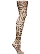 Dolce & Gabbana Leopard-print Tights - Brown