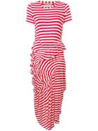Preen Line Striped Maxi Dress - Red