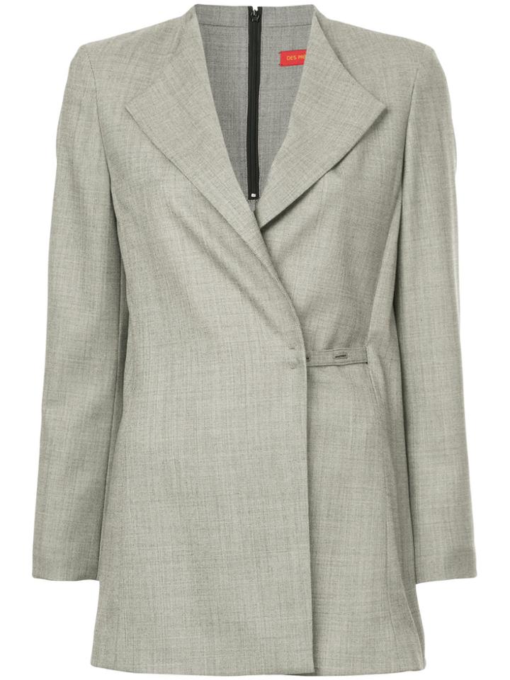 Des Prés Off-centre Blazer - Grey