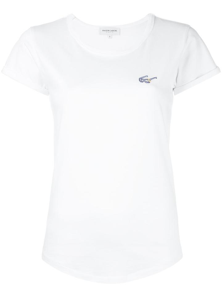 Maison Labiche Sunglasses Detail T-shirt, Women's, Size: Large, White, Cotton