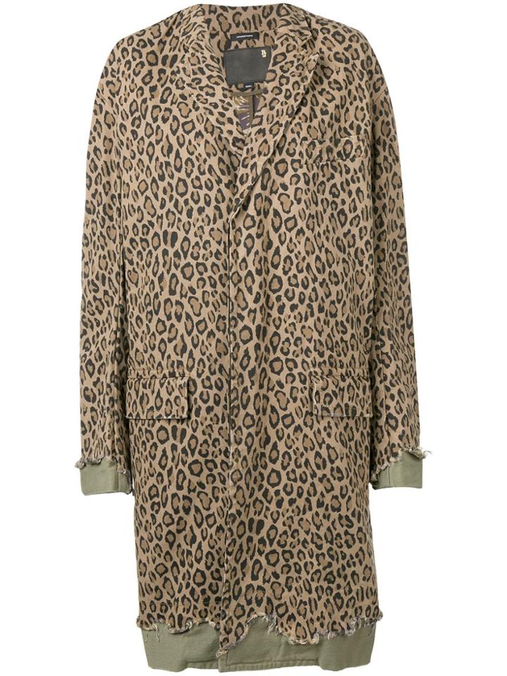R13 Leopard Print Coat - Green