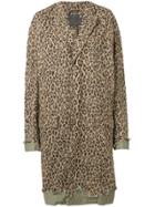 R13 Leopard Print Coat - Green