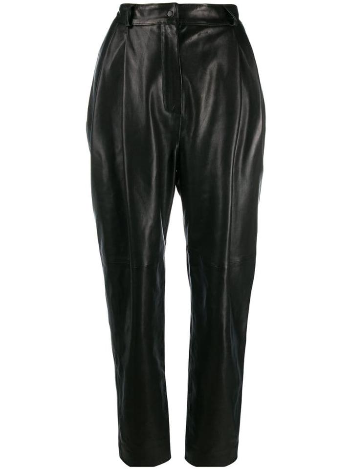 Carmen March High-rise Tapered Trousers - Black