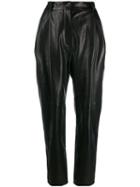 Carmen March High-rise Tapered Trousers - Black