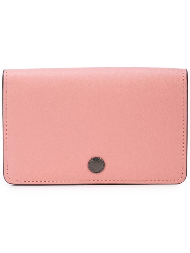 Coach Printed Foldover Card Holder - Pink
