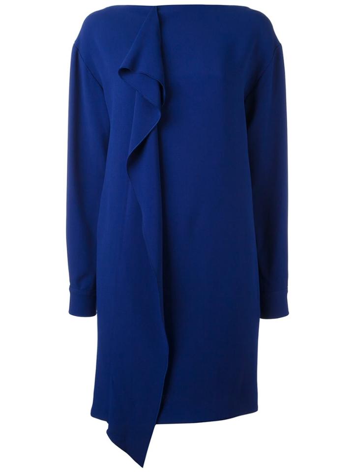 Msgm Draped Detailing Dress - Blue