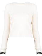 Proenza Schouler Zig Zag Knit Top - White
