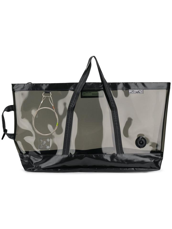 Off-white Large Transparent Shopper Tote - Black