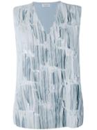Brunello Cucinelli Sequin Appliqué Tank - Blue