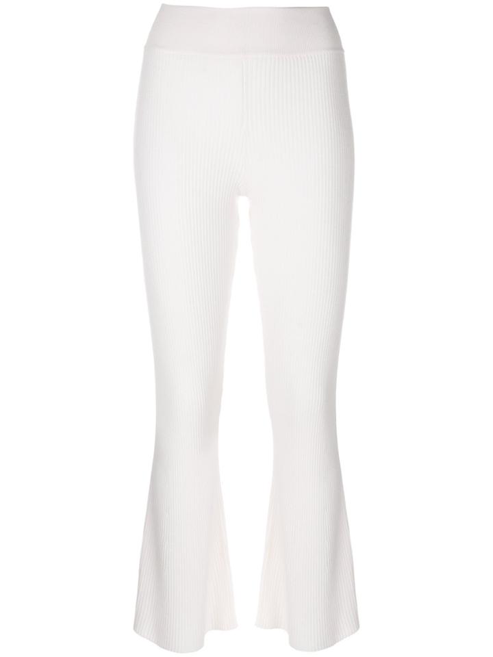 Cashmere In Love Candiss Flared Knit Trousers - White