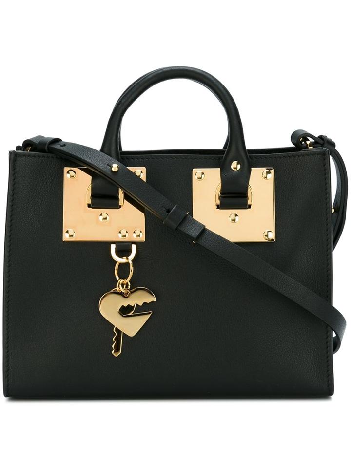 Sophie Hulme Small 'albion' Square Tote, Women's, Black