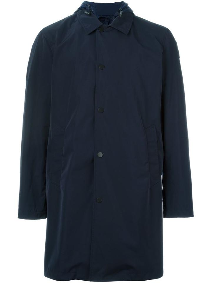 Moncler Padded Overcoat, Men's, Size: 4, Blue, Polyimide/polyester