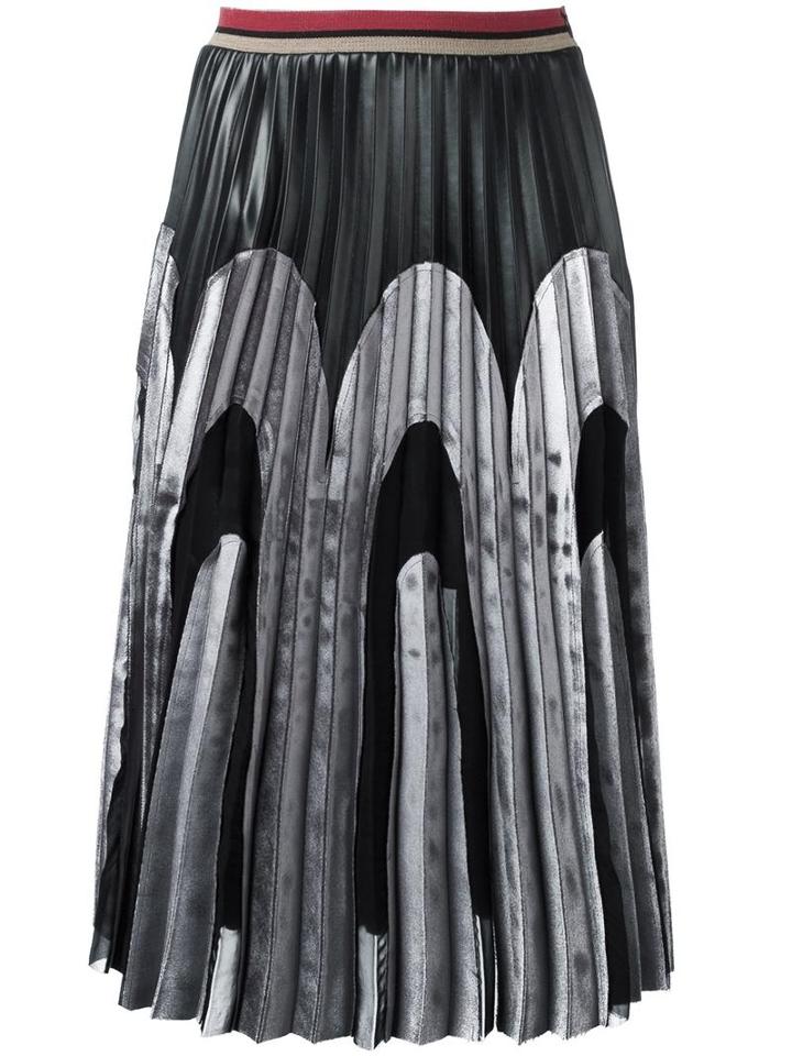 Aviù Pleated Skirt, Women's, Size: 44, Black, Polyester/polyurethane/spandex/elastane