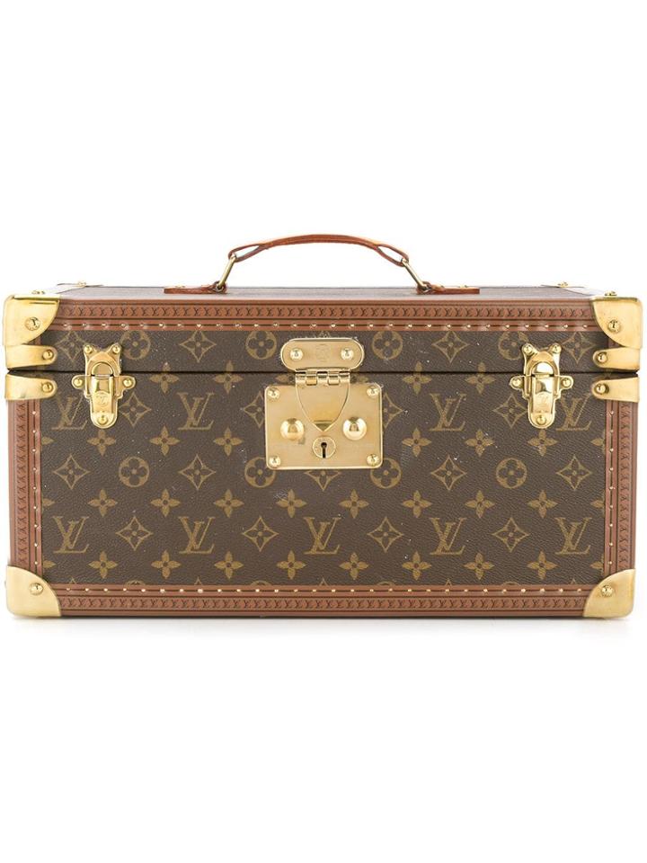 Louis Vuitton Vintage Bouteilles Hand Bag Cosmetic Box - Brown