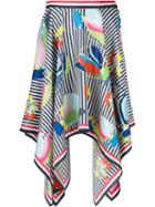 Thom Browne Striped Asymmetric Skirt