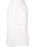 Venroy Pocket Midi Skirt - White