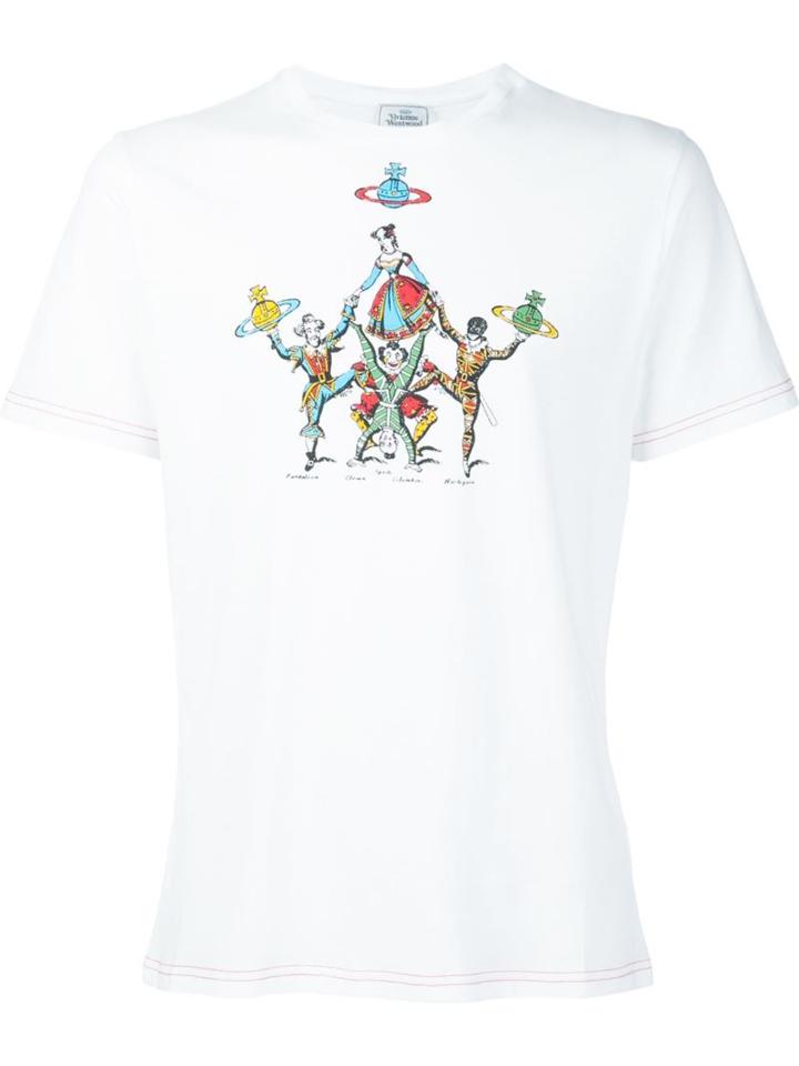 Vivienne Westwood Man Printed T-shirt, Men's, Size: L, White, Cotton