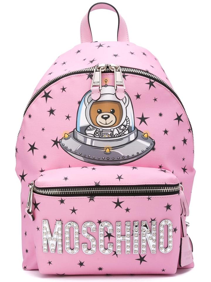 Moschino Space Teddy Backpack - Pink