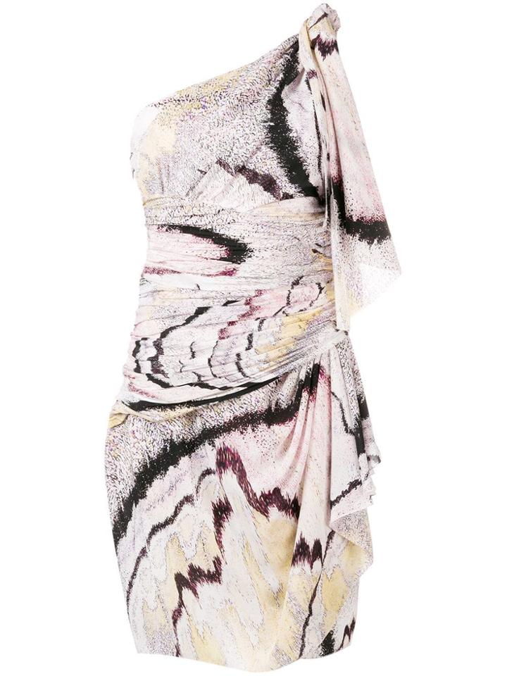 Zuhair Murad Abstract Wrap Mini Dress - Neutrals