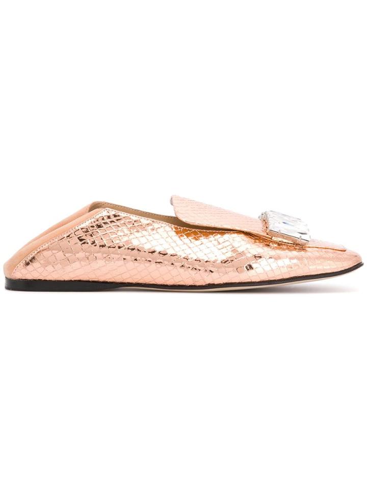 Sergio Rossi Sr1 Square-toe Loafers - Neutrals