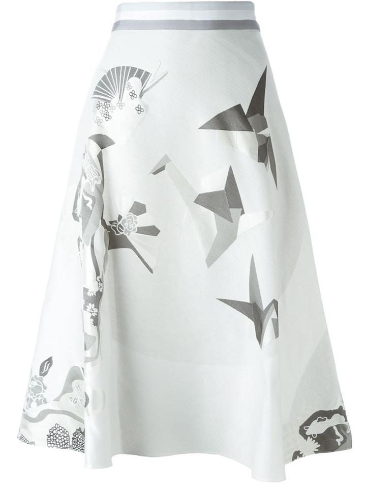Thom Browne Grossgrain Waistband A-line Skirt
