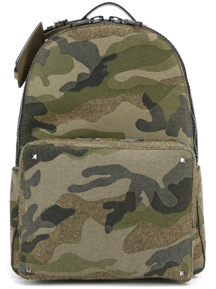 Valentino 'rockstud' Camouflage Backpack