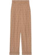 Gucci Retro Gg Tailored Trousers - Neutrals