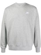 Nike Embroidered Logo Jumper - Grey