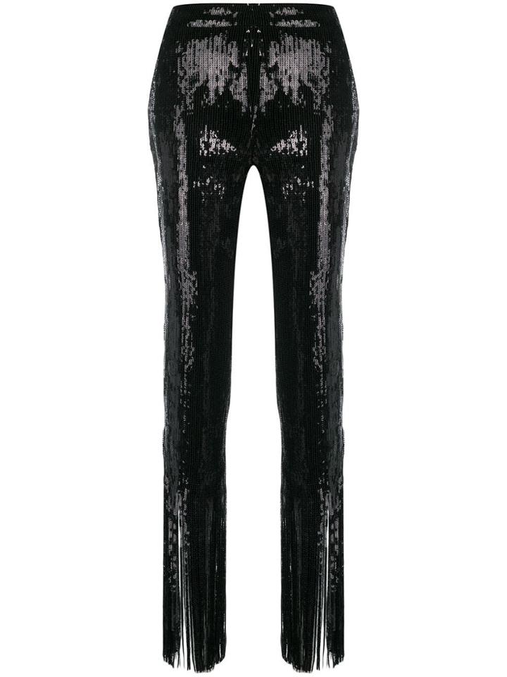 Giuseppe Di Morabito Fringed Sequin Trousers - Black