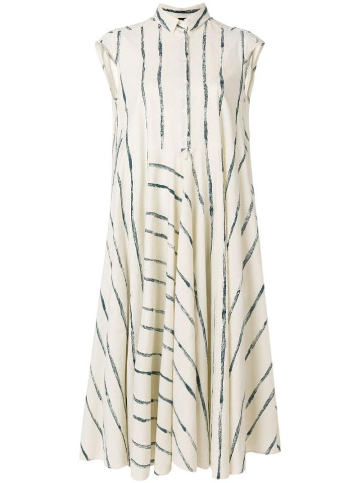 Aspesi Striped Midi Dress - Neutrals